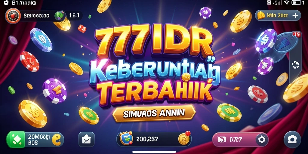 Tampilan utama permainan 777IDR dengan mesin slot yang menarik.
