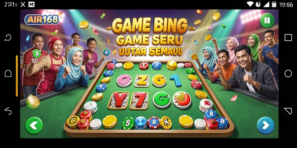 Screenshot gameplay AIR168 yang menampilkan suasana Bingo yang seru.
