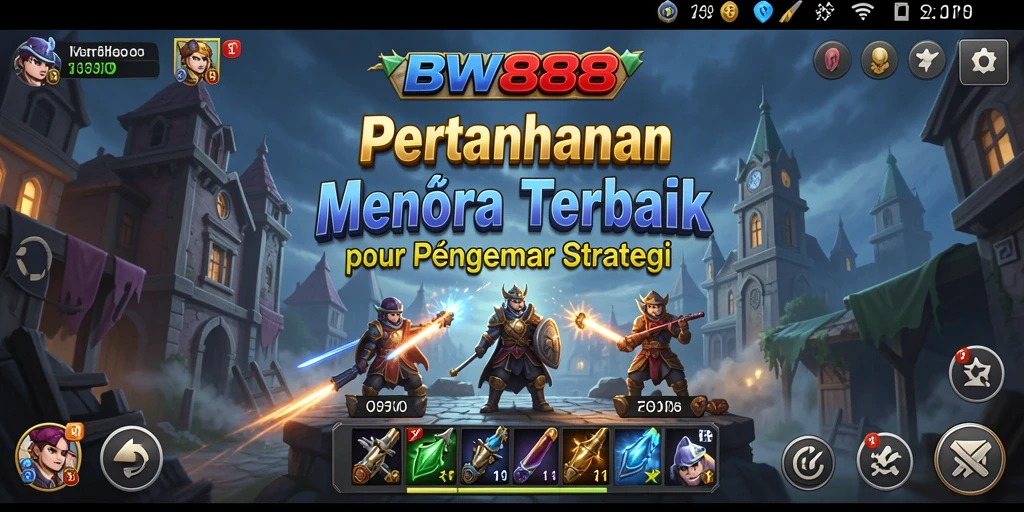 Tangkapan layar gameplay menampilkan pertahanan menara yang strategis.