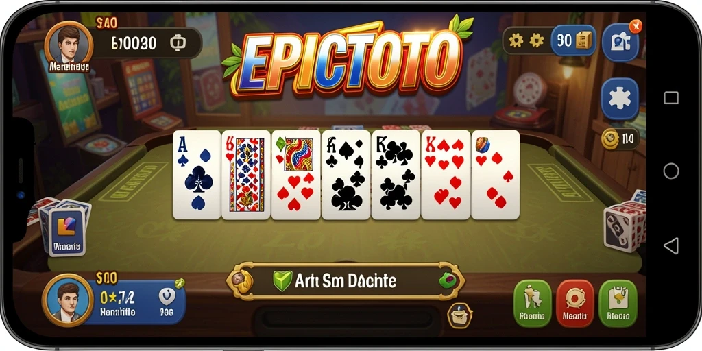 Tampilan gameplay EPICTOTO yang penuh aksi domino.