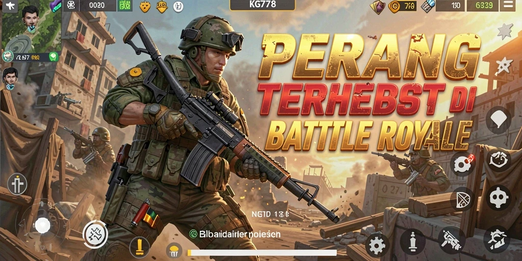 Screenshot KG778 menampilkan aksi seru pemain dalam Battle Royale.