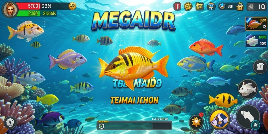 Gameplay seru memancing ikan dengan berbagai senjata.