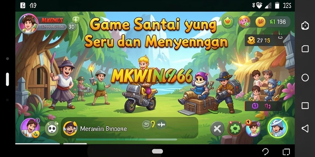 Screenshot MKWIN666 menampilkan gameplay santai yang menyenangkan.