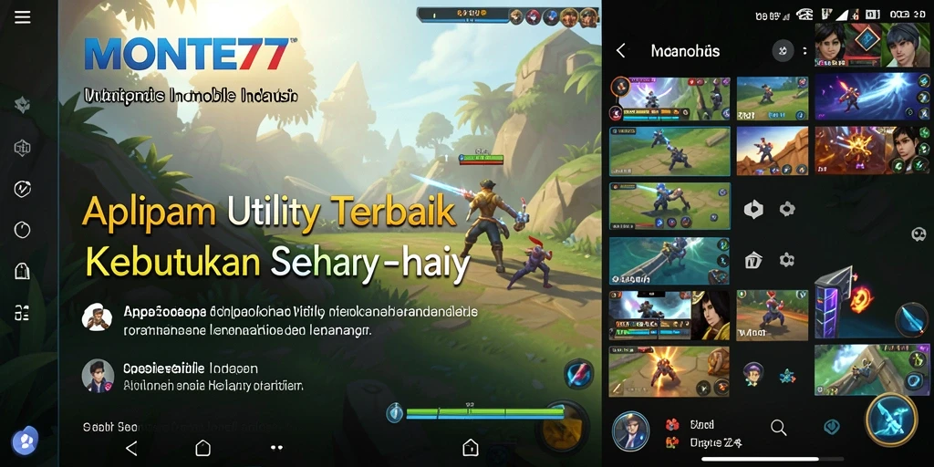 Screenshot utama MONTE77 yang menunjukkan antarmuka aplikasi Utility.