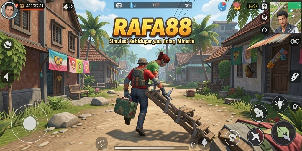 Screenshot RAFA88 menunjukkan gameplay yang penuh warna dan interaksi sosial.