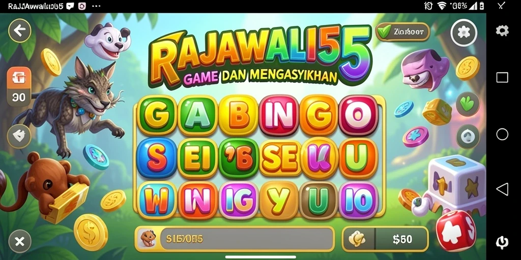 Screenshot dari gameplay Bingo RAJAWALI55 yang seru dan interaktif.