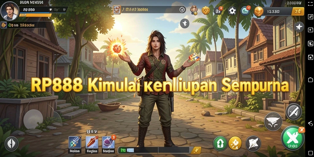 Screenshot utama RP888 menampilkan gameplay interaktif yang menarik.
