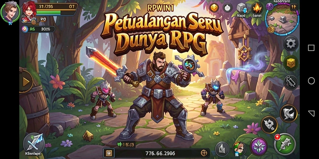 Screenshot gameplay RPWIN1 yang menampilkan aksi epik dan petualangan seru.
