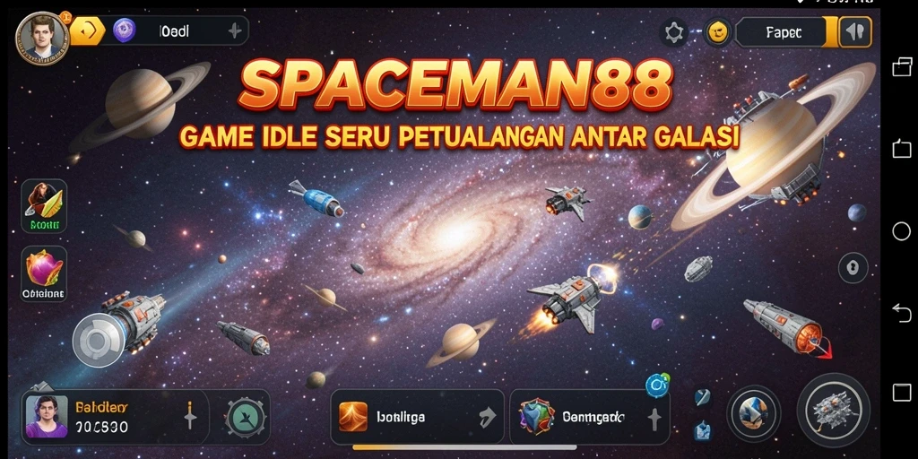 Tampilan permainan SPACEMAN88 yang menawan dan fitur Idle yang menarik.