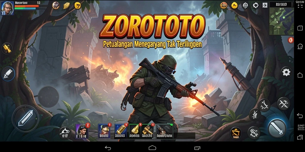 Screenshot gameplay ZOROTOTO yang menegangkan dan penuh petualangan.